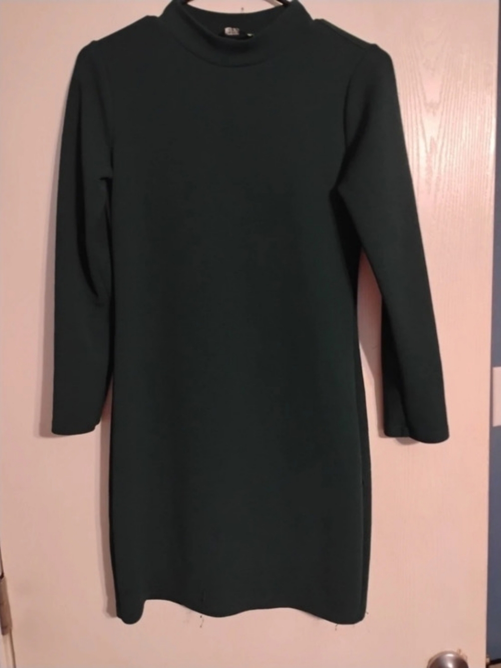Long Sleeve Mini Dress in Green Like New